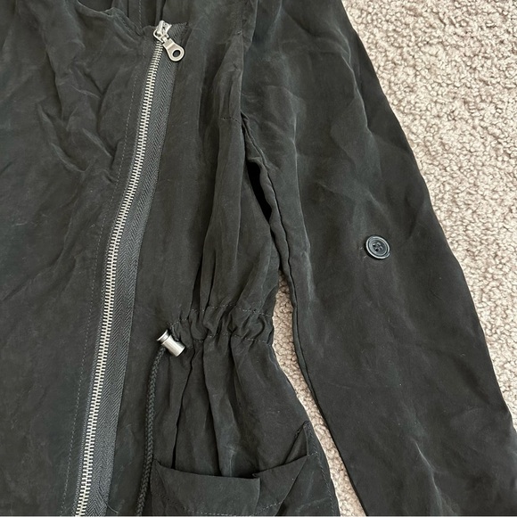 Drew Jacket Womens Size XS Black Asymmetrical Zip Moto Cinch-Waist - Picture 8 of 11